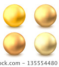 Golden glossy 3d ball. 135554480