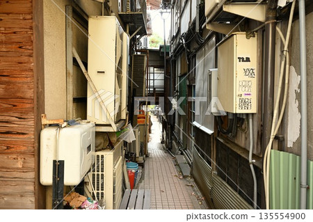 秋季澀溫泉的溫泉小鎮風光（長野縣山之內町） 135554900