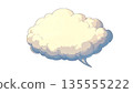 奇幻雲朵對話框，文字空間的插畫素材 135555222