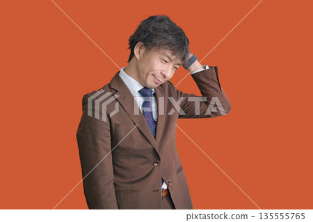 商人摀著頭 商人摀著頭 135555765