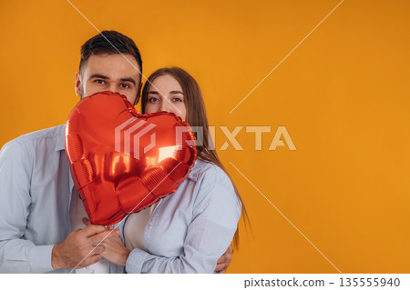 Lovely couple are together in the studio 135555940
