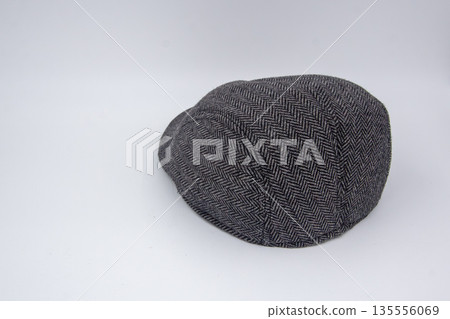 Grey winter cap from poiyester and acryl Grey winter cap from poiyester and acryl 135556069