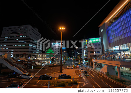 Takasaki Station East Exit at night, Takasaki City, Gunma Prefecture Takasaki Station East Exit at night, Takasaki City, Gunma Prefecture 135557773