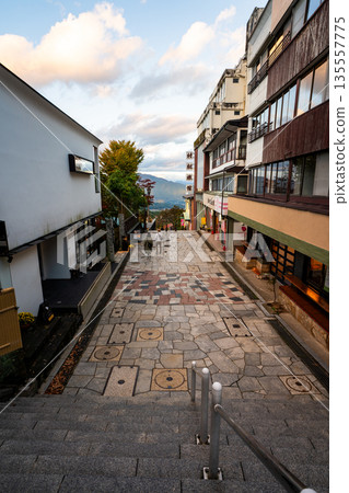 Ikaho Onsen Stone Stairway at Dusk, Shibukawa City, Gunma Prefecture Ikaho Onsen Stone Stairway at Dusk, Shibukawa City, Gunma Prefecture 135557775