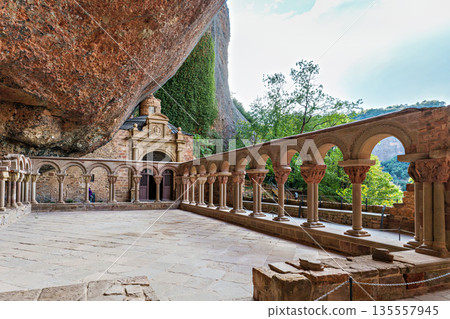 The Royal Monastery Of San Juan De La Pena near Jaca. Huesca, Aragon. Spain 135557945