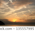 Sunset sky and calm seascape 135557995