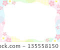 櫻花背景框 135558150
