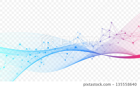 Abstract tech network connection dots. Digital background and big data technology. Blue background with plexus lines effect. Geometric background with abstract mesh. Abstract tech network connection dots. Digital background and big data technology. Blue background with plexus lines effect. Geometric background with abstract mesh. 135558640