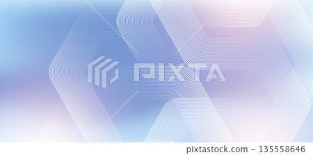 Modern medical or health care scientific abstract background with hexagons. Geometric stripe line art design for poster, brochure, cover, banner, header, website, presentation template 135558646