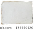 vintage aged empty blank paper page stained and dirty with wrinkled edges isolated on white 135559420