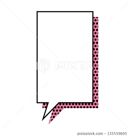 Simple speech bubble illustration, vertical, square 135559605