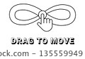 Drag To Move Infinity Gesture Icon 135559949