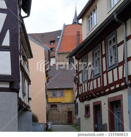 Historic German Architecture in a Picturesque Old Town Alley Historic German Architecture in a Picturesque Old Town Alley 135560613