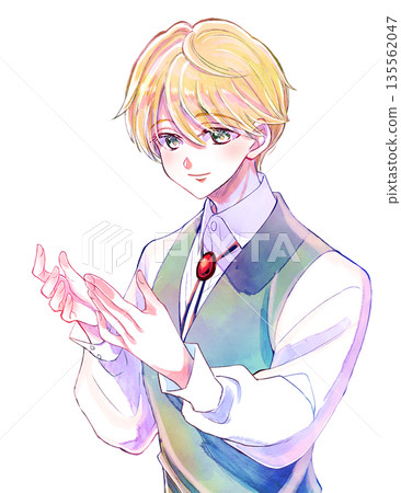 笑容燦爛、張開雙臂的男孩 135562047