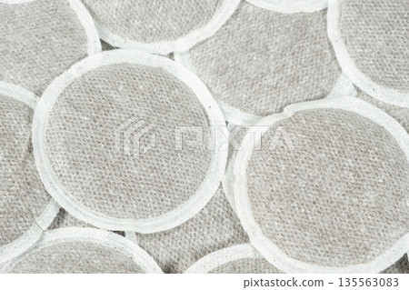 Detailed View of Fibrous Paper Coffee Filters for Espresso Maker. Detailed View of Fibrous Paper Coffee Filters for Espresso Maker. 135563083
