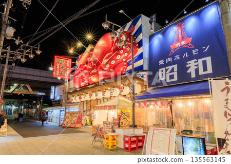 大阪新世界夜景(大阪府大阪市浪速區) 大阪新世界夜景(大阪府大阪市浪速區) 135563145
