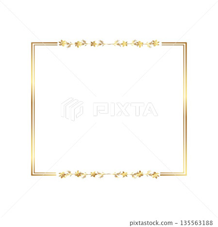 gold floral frame gold floral frame 135563188
