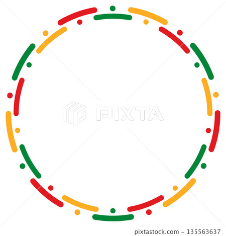Black History Month Celebration Circle Border. Concept of unity. PNG and Vector illustration Black History Month Celebration Circle Border. Concept of unity. PNG and Vector illustration 135563637