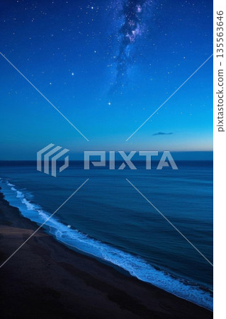 The dazzling starry sky under the sea 135563646