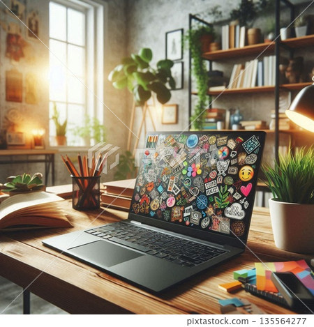Emo PC! Desk room for male and female otaku, creators and gamers Emo PC! Desk room for male and female otaku, creators and gamers 135564277