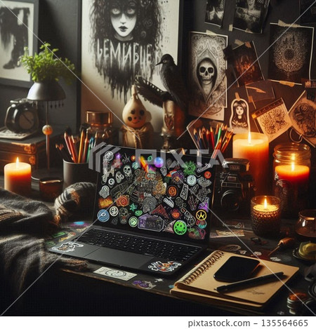 Emo PC! Desk room for male and female otaku, creators and gamers Emo PC! Desk room for male and female otaku, creators and gamers 135564665