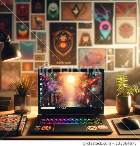 Emo PC! Desk room for male and female otaku, creators and gamers Emo PC! Desk room for male and female otaku, creators and gamers 135564673