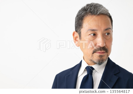 Middle businessman wearing a suit 135564817