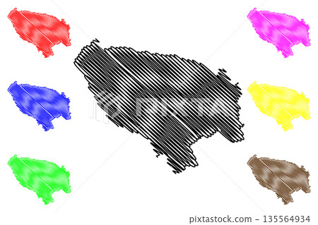 Imboden District (Switzerland, Swiss Confederation, Canton of Grisons, Graubunden) map vector illustration, scribble sketch Plaun Region map Imboden District (Switzerland, Swiss Confederation, Canton of Grisons, Graubunden) map vector illustration, scribble sketch Plaun Region map 135564934
