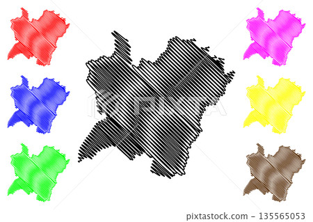 Mendrisio District (Switzerland, Swiss Confederation, Republic and Canton of Ticino, Tessin) map vector illustration, scribble sketch Bezirk Mendrisiotto map Mendrisio District (Switzerland, Swiss Confederation, Republic and Canton of Ticino, Tessin) map vector illustration, scribble sketch Bezirk Mendrisiotto map 135565053