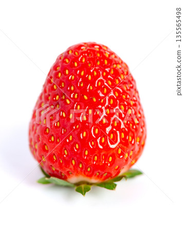 Ripe strawberries isolated on a white background, fruit 135565498