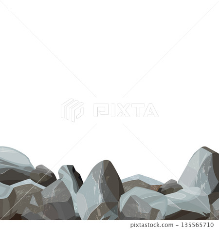 Rocks. stylized background with rocks illustration and empty place for text Rocks. stylized background with rocks illustration and empty place for text 135565710