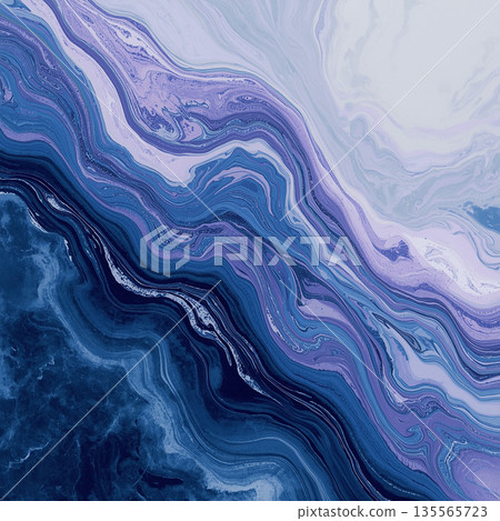 Abstract blue purple marble fluid texture background 135565723
