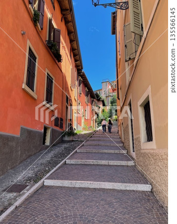 Verona cityscape with historic rooftops and medieval architecture 135566145