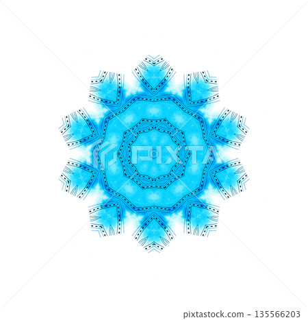 Light blue watercolor shape with abstract pattern Light blue watercolor shape with abstract pattern 135566203