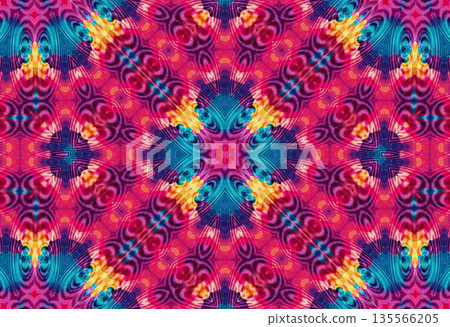 Bright multicolored background with abstract pattern 135566205