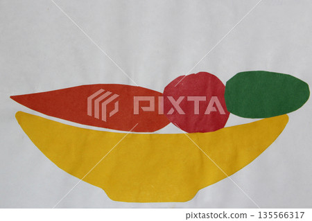 childish odd job of multicolored fruits in vase childish odd job of multicolored fruits in vase 135566317