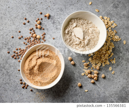 various plant based protein powders various plant based protein powders 135566381