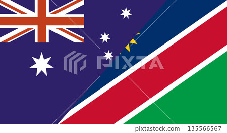 Flags of Australia and Namibia. Two Flag Together Australian and Namibian Flags of Australia and Namibia. Two Flag Together Australian and Namibian 135566567
