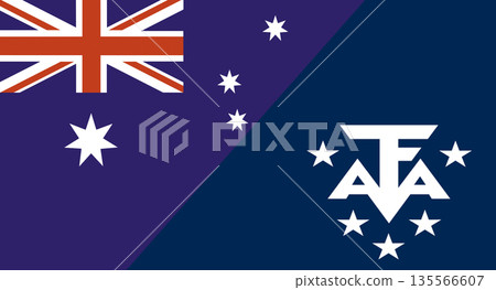 Flag of Australia and French Southern and Antarctic Lands. Diplomatic relations 135566607