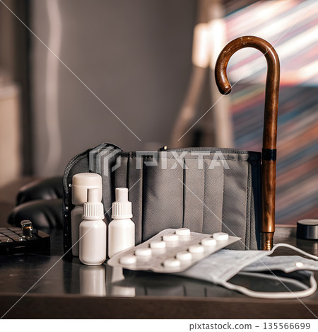 Home Care Medical Supplies and Walking Cane for Senior Support Home Care Medical Supplies and Walking Cane for Senior Support 135566699