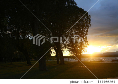 Sirmione town by Lake Garda under summer sky Sirmione town by Lake Garda under summer sky 135566864