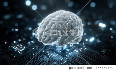 象徵人工智慧（AI）的網路概念背景資料 135567570