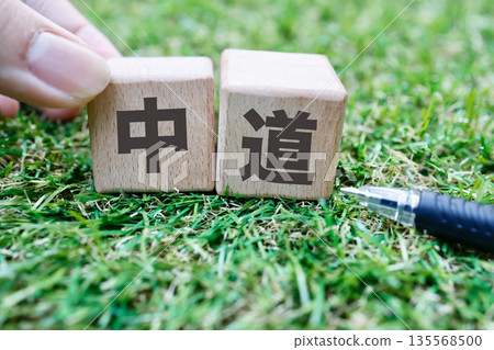 草地上擺放著一塊木塊,象徵政治中心。 草地上擺放著一塊木塊,象徵政治中心。 135568500