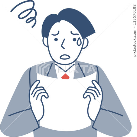 Upper body of a male student with a troubled expression Upper body of a male student with a troubled expression 135570198