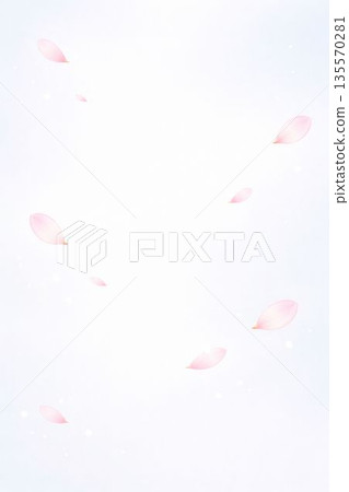 背景素材為飄落的櫻花花瓣 135570281