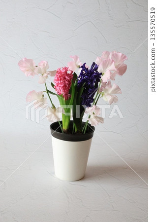 Hyacinths and cut flowers 135570519