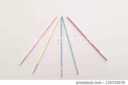 Photo of five thin candles Photo of five thin candles 135570570