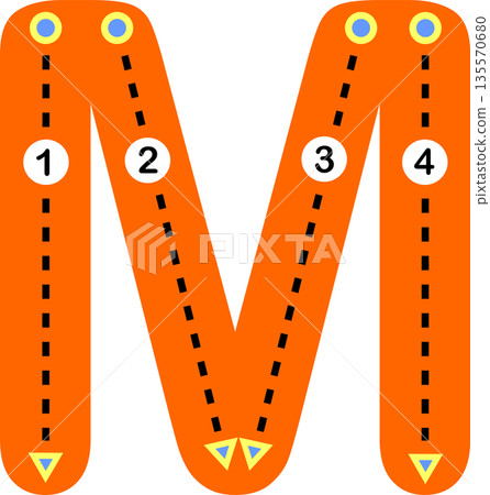 Alphabet Letter M Tracing Practice for Children Alphabet Letter M Tracing Practice for Children 135570680