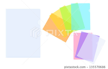 一套透明文件袋的示意圖 135570686