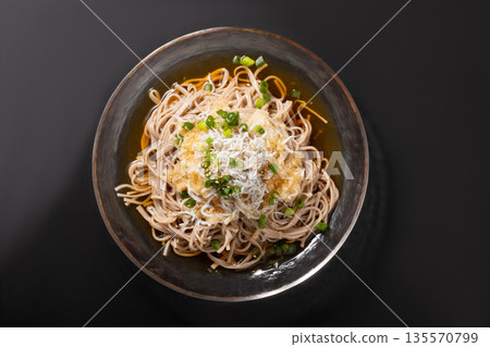 Grated daikon radish, whitebait, soba noodles Grated daikon radish, whitebait, soba noodles 135570799